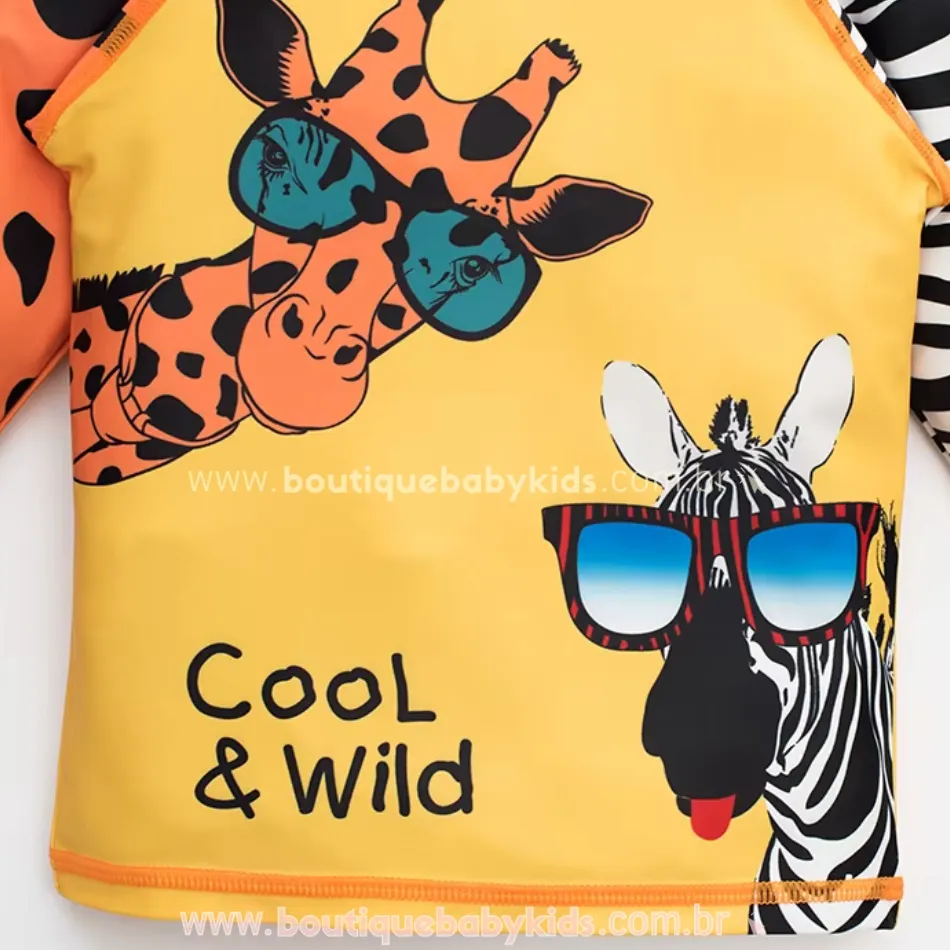 Conjunto de Praia Infantil Safari Divertido com Touca - Image 6