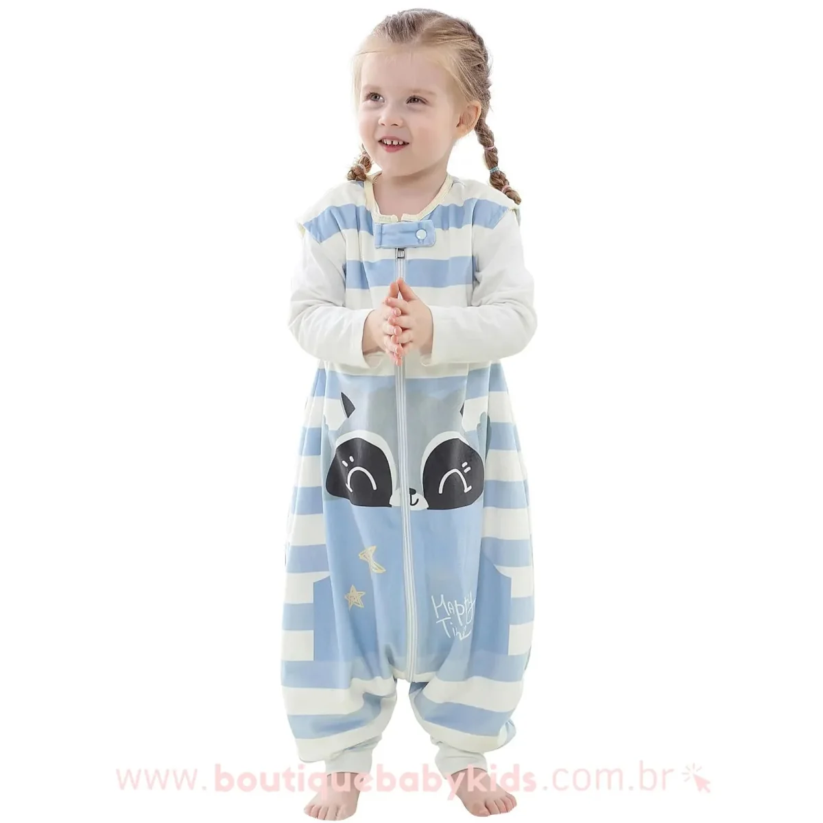 Saco de Dormir Infantil Guaxinim Azul - Image 4