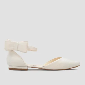 Sapatilha Noiva Com Laço Velvet Off White