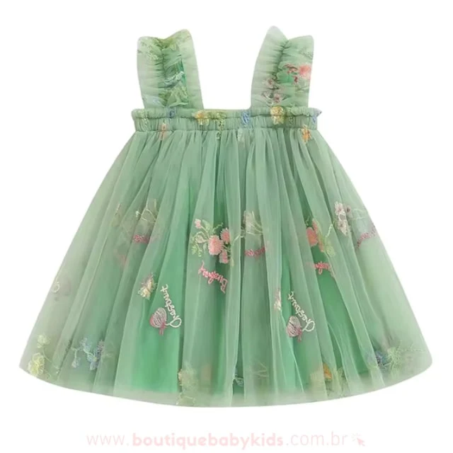 Vestido Bebê Jardim Encantado