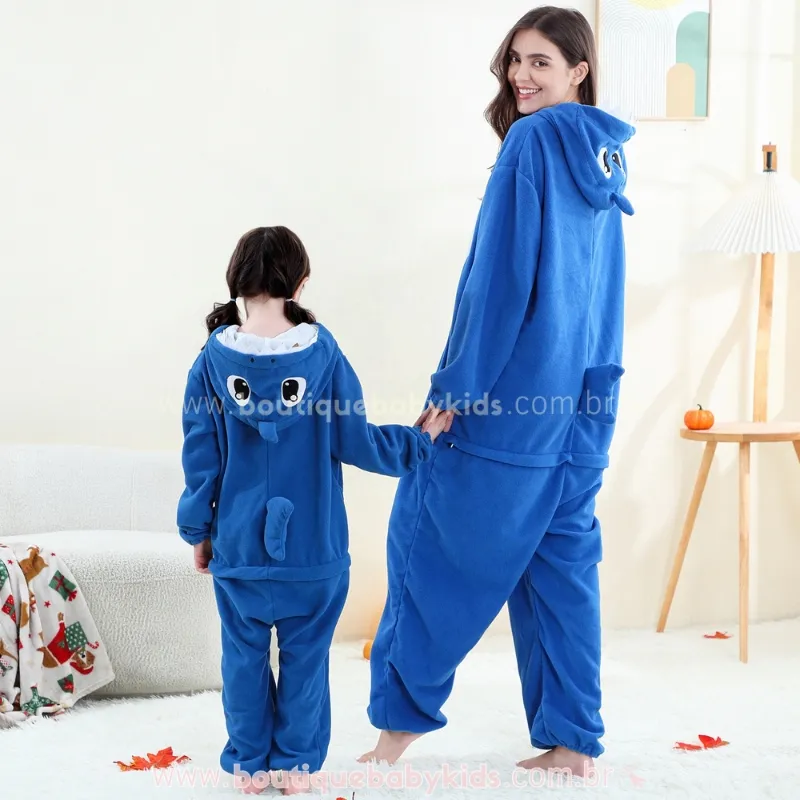 Macacão Adulto Temático Tubarão Azul - Image 5